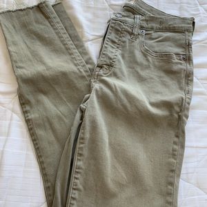 Madewell High rise skinny jeans in green